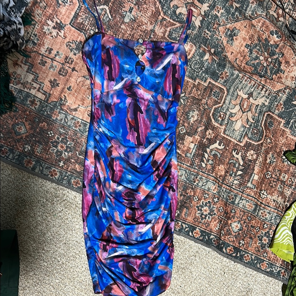 Windsor Vibrant Blue and Pink Women's Dress